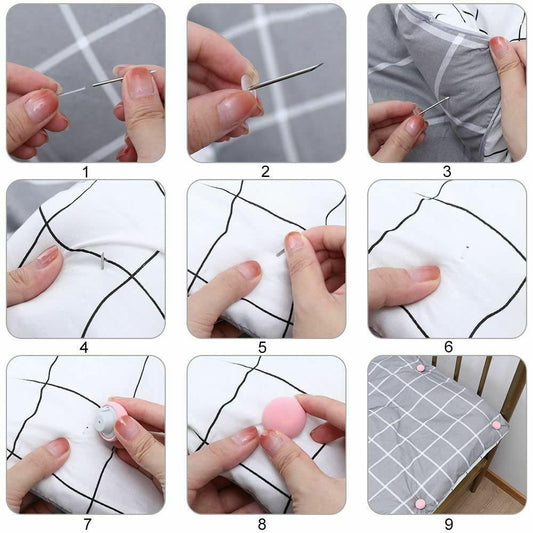 Mushroom Shape Quilt Bedsheet Fixing Clips (Pack Fo 6)