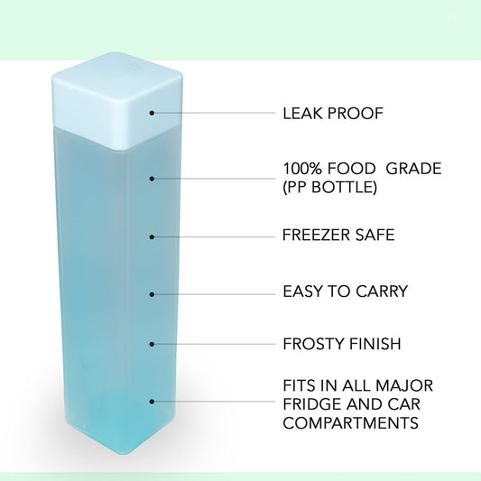Kitchen4U - Premium Silicone Cleaning Brush 31 CM with Food-Grade Frosty Fridge Water Bottle (1 Litre, Assorted Colors)
