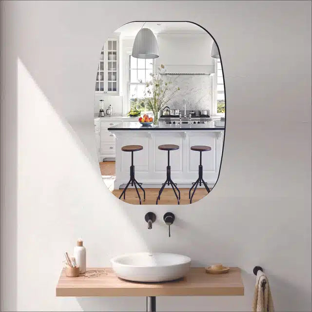 Acrylic Wall Mirror Stickers (Silver, 20x30 cm)
