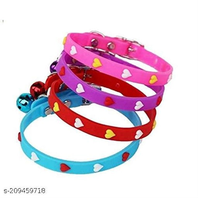 ABS Plastic Coller Belt for Pet (Multicolor, Pack of 4)