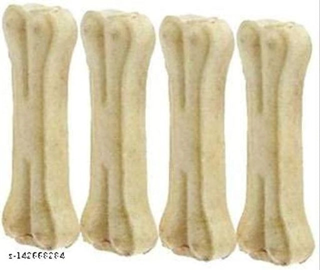 Rawhide Bone Treat (Multicolor, Pack of 4)