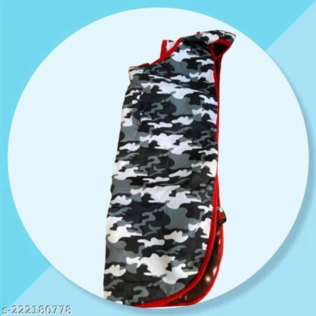 Fabric Winter Army Print Coat for Dog (Multicolor, 14 inches)