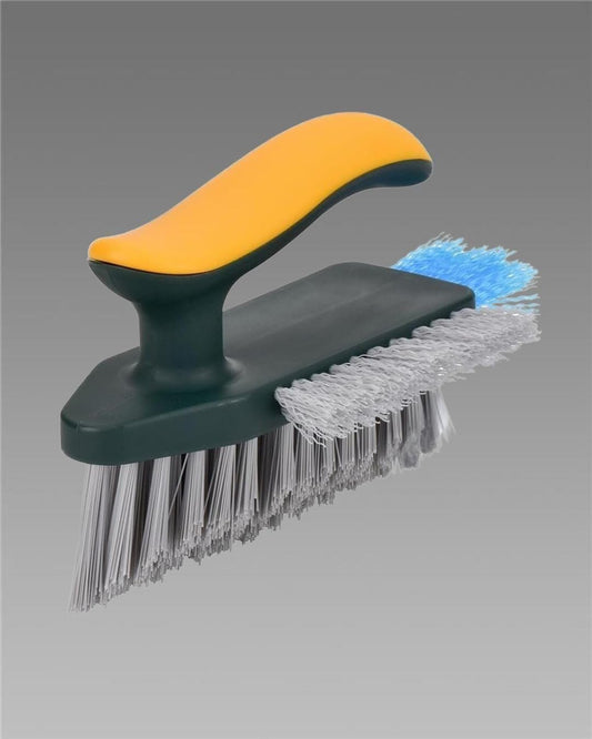 Tile Grout Cleaner Brush with Squeegee Wet and Dry Brush (Multicolor) Plastic Wet and Dry Broom  (Multicolor).