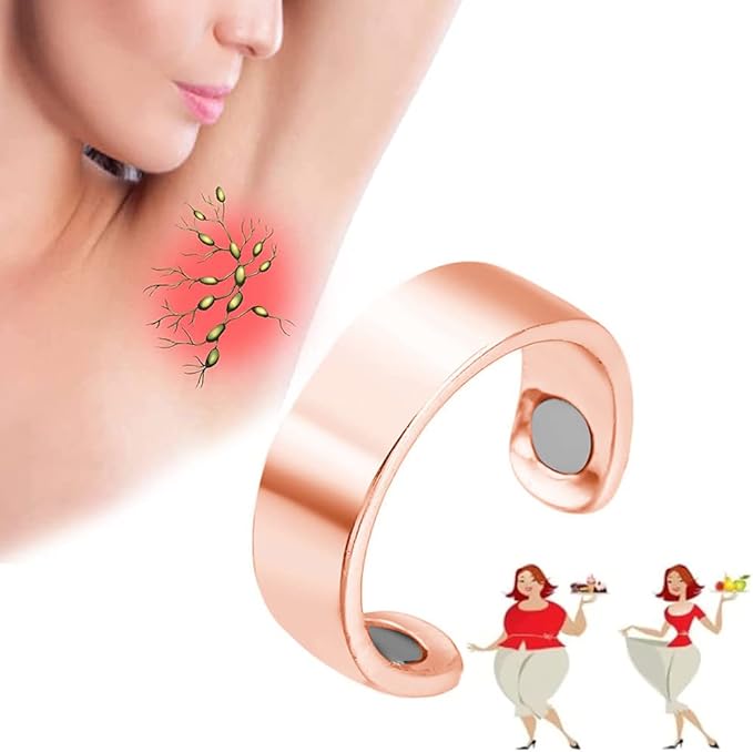 4Pcs Lymphatic Drain Therapeutic Magnetic Ring for Jewelry, Magnetic Therapy Ring, Magnetic Lymphatic Detox Rings for Men and Women