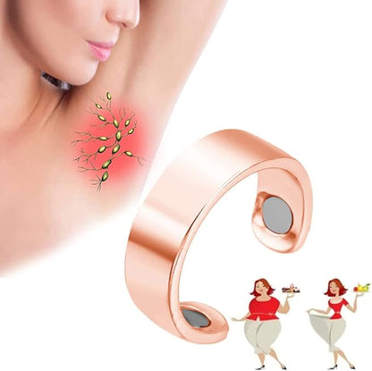 4Pcs Lymphatic Drain Therapeutic Magnetic Ring for Jewelry, Magnetic Therapy Ring, Magnetic Lymphatic Detox Rings for Men and Women