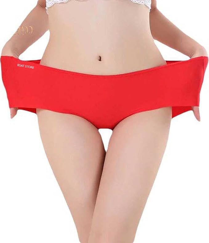 Women's Ice Silk Blend Invisible Lines No Show Hipster Panty (Free Size 28 Till 34)