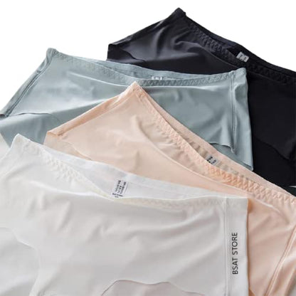Women's Ice Silk Blend Invisible Lines No Show Hipster Panty (Multicolor, Pack of 4)