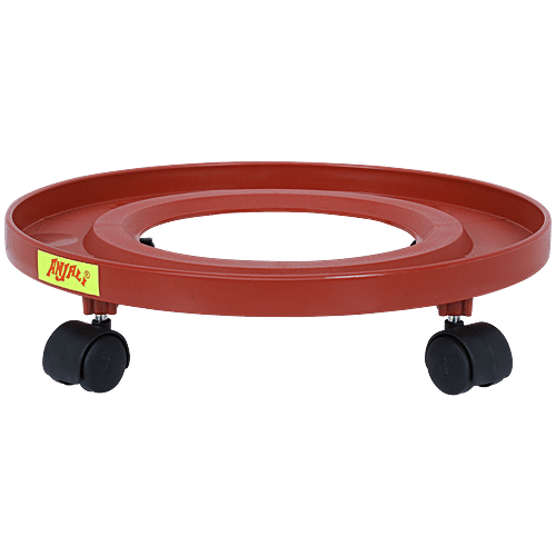 Gas Cylinder Trolley - Round, Plastic, Sturdy Wheels, Leaves No Scratches, 1 pc