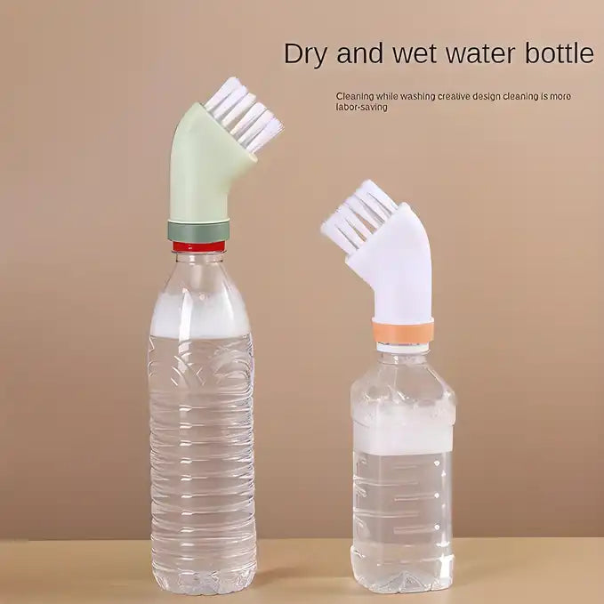 Multi-Use Cleaning Brush Can Be Connected To Mineral Water Bottle (Pack of 2)