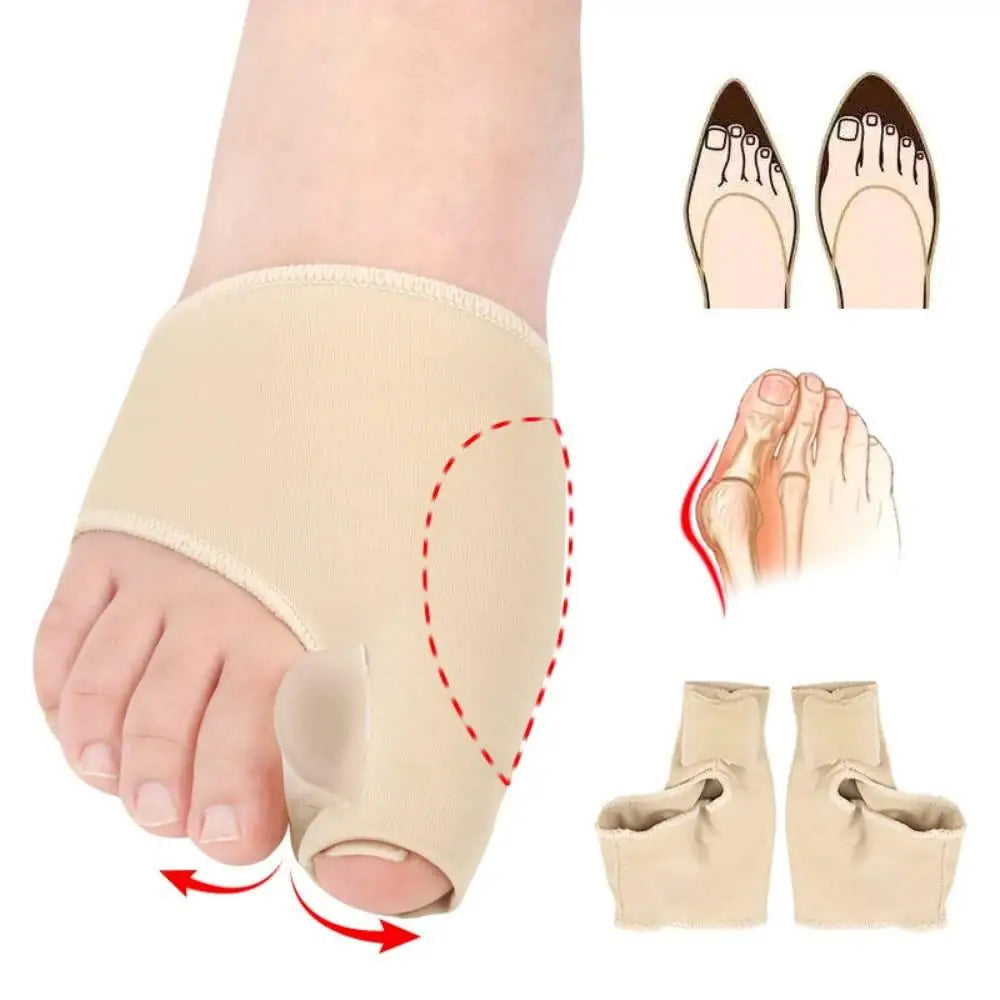 2 Pairs Gel Cushion Pads: Foot Care Tool for Night & Home Use