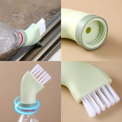 Multi-Use Cleaning Brush Can Be Connected To Mineral Water Bottle (Pack of 2)