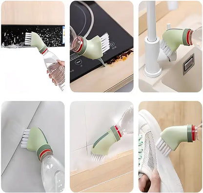 Multi-Use Cleaning Brush Can Be Connected To Mineral Water Bottle (Pack of 2)