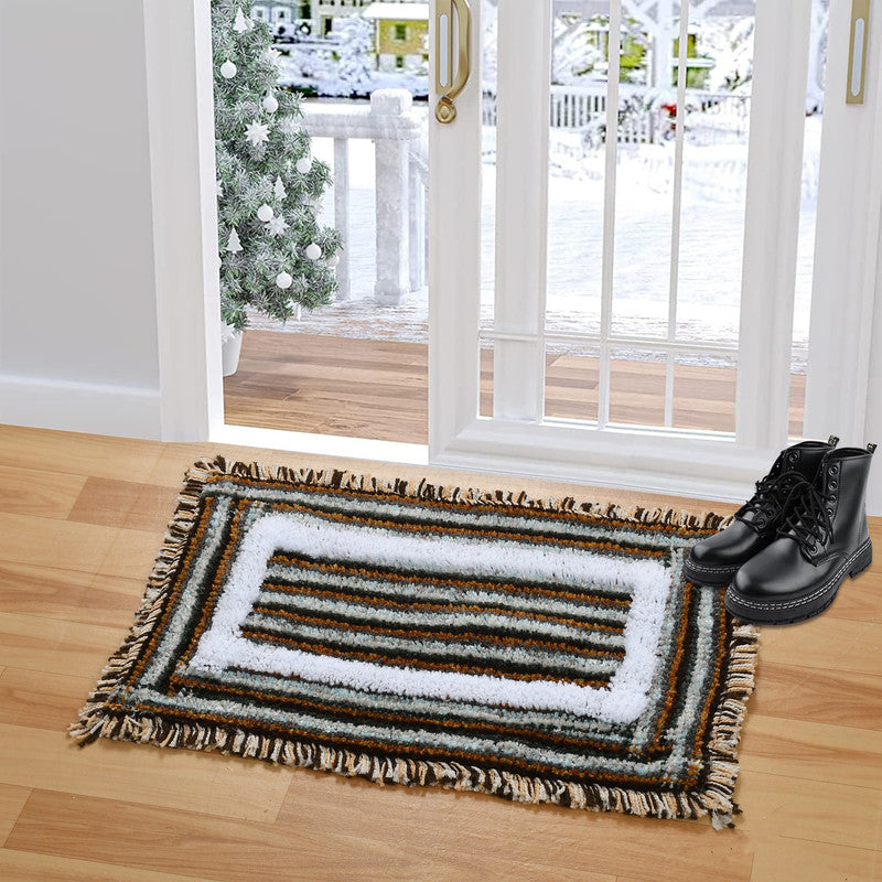 Ultra Soft Microfiber Anti Skid & Washable Bathmat/ Doormat (40x60cms) Pack of 2