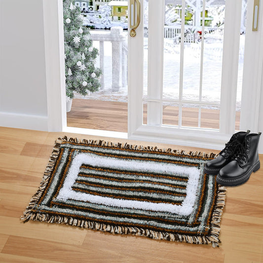 Ultra Soft Microfiber Anti Skid & Washable Bathmat/ Doormat (40x60cms) Pack of 2