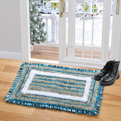 Ultra Soft Microfiber Anti Skid & Washable Bathmat/ Doormat (40x60cms) Pack of 2