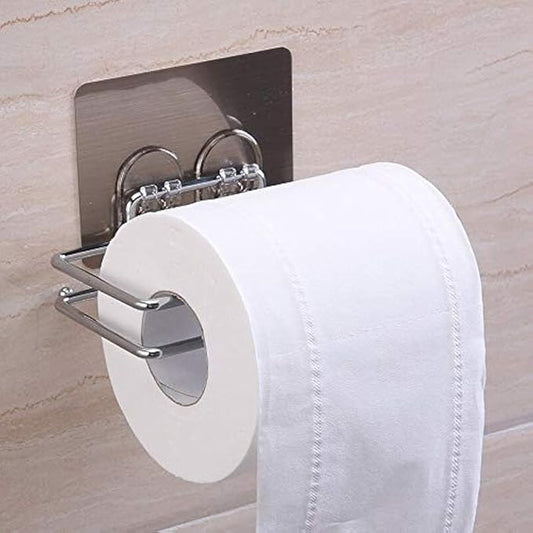 Stainless Steel No Drill Self Adhesive Toilet Paper Holder/Tissue Paper Roll Holder/Bathroom Rack for Kitchen/Towel Holder