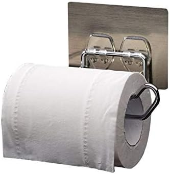 Stainless Steel No Drill Self Adhesive Toilet Paper Holder/Tissue Paper Roll Holder/Bathroom Rack for Kitchen/Towel Holder