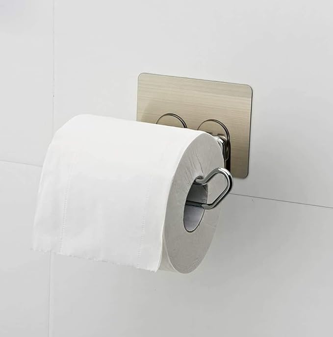 Stainless Steel No Drill Self Adhesive Toilet Paper Holder/Tissue Paper Roll Holder/Bathroom Rack for Kitchen/Towel Holder