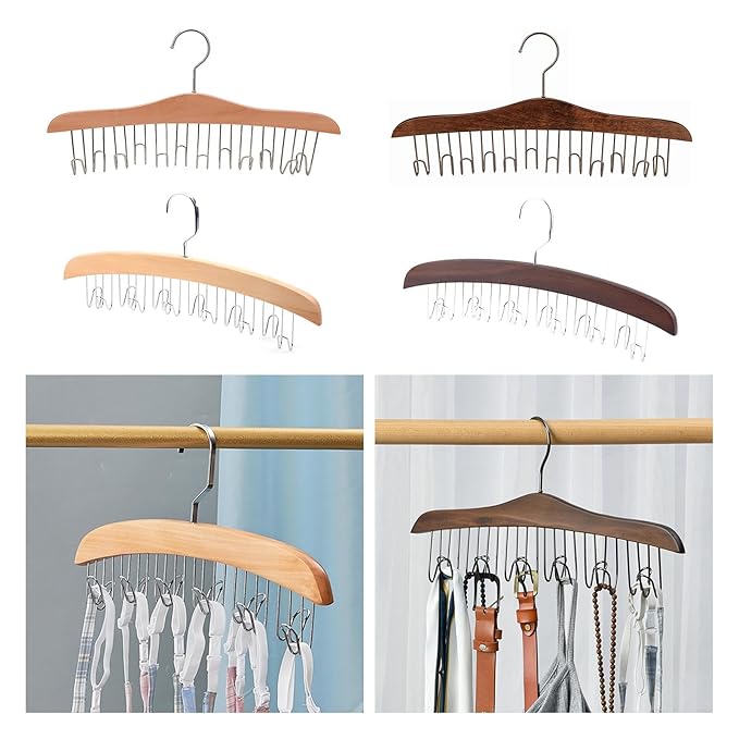 Hanger Anti Slip Multipurpose Belt Organizer for Shawls Purses Scarves Round Hook