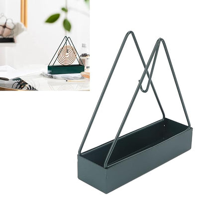 Mosquito Incense Holder, Triangular Shape Mosquito Coil Holder Iron Fire Prevention for Beauty Salon