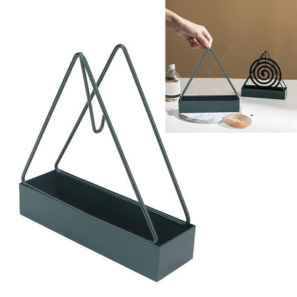 Mosquito Incense Holder, Triangular Shape Mosquito Coil Holder Iron Fire Prevention for Beauty Salon