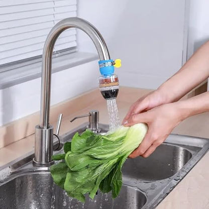 Activated Carbon Faucet Water Filter Universal Interface Home Kitchen Faucet Tap Water Tap Filter Multilayer Clean Purifier Filter Cartridge Five Layer Water Filter