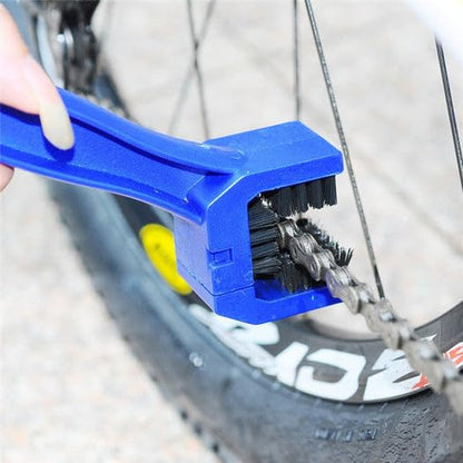 Multi-Purpose Bike Chain Cleaner Brush with Soft & Long Bristles Ideal for Quick Cleaning of Cycles, Motorcycles