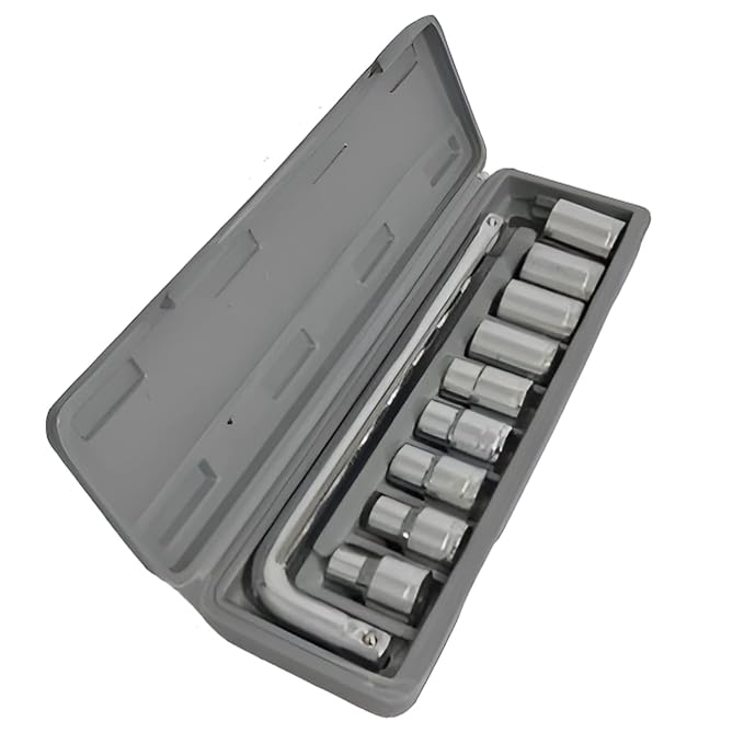 10-Pcs Socket Handle Set | Hand Tool Kit for Home DIY, Automobile & Vehicle Maintenance Repair (Pack of 1)