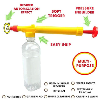 Adjustable High Pressure Garden Pump Bottle Spray Gun for Plants Garden Water Pesticide Car Wash Brass Nozzle Sprayer Pack of 2, Manual