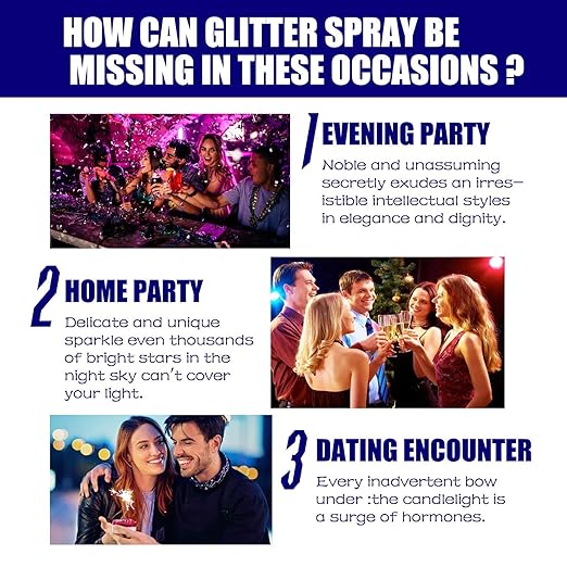 Shiny Glitter Spray For Night Club Party Dating Hair Body Glitter Spray