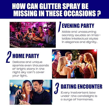 Shiny Glitter Spray For Night Club Party Dating Hair Body Glitter Spray