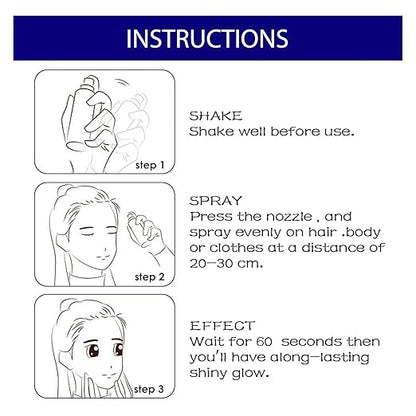 Shiny Glitter Spray For Night Club Party Dating Hair Body Glitter Spray