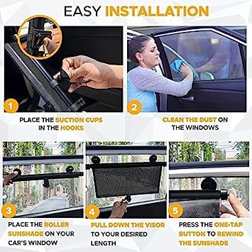 Universal Fit Magnetic Car Side Window Privacy Sunshade Car Window Curtain
