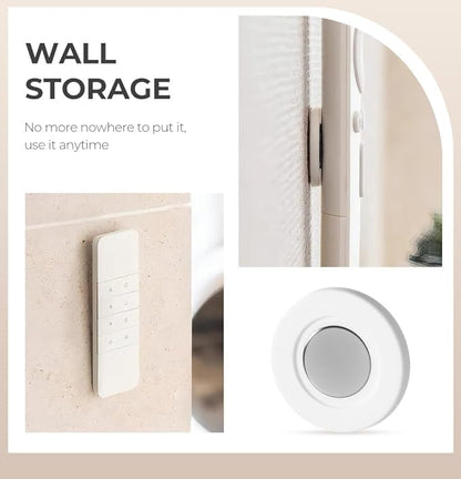 Magnetic Remote Control Holder Wall Mount Self-Adhesive, Strong Magnet Hole-Free Remote Holder