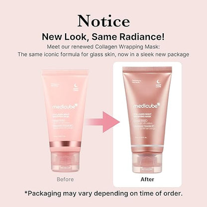 Medicube Collagen Overnight Wrapping Peel Off Facial Mask Pack of 2
