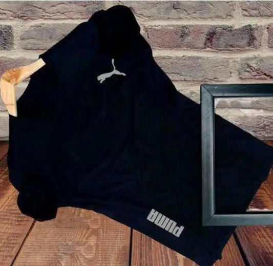 Round Neck T-Shirt for Men (Black, M)