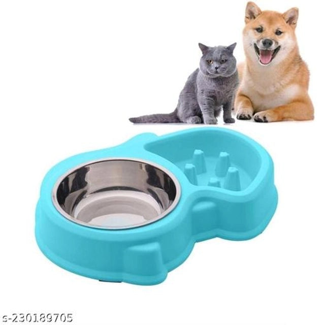 Stainless Steel Feeding Bowls for Pet (Multicolor)