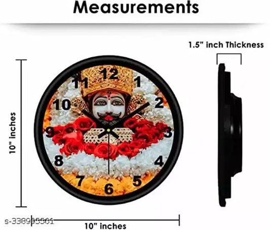 Designer Printed Plastic Wall Clock (Multicolor)