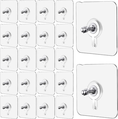 Wall Mount Screw Hooks for Kitchen Bathroom Bedroom Living Room 40 Pcs