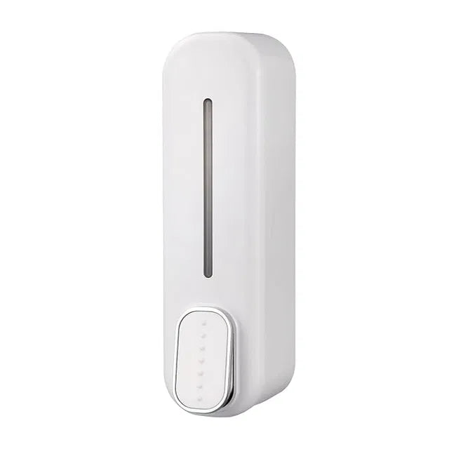 Wall Mount Hand Liquid Shampoo Shower Gel Dispenser for Hotel Bathroom White