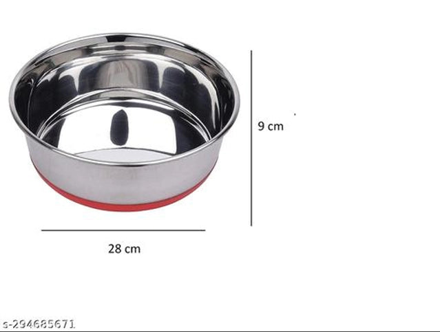 Stainless Steel Feeding Bowls (Multicolor, 1000 ml)