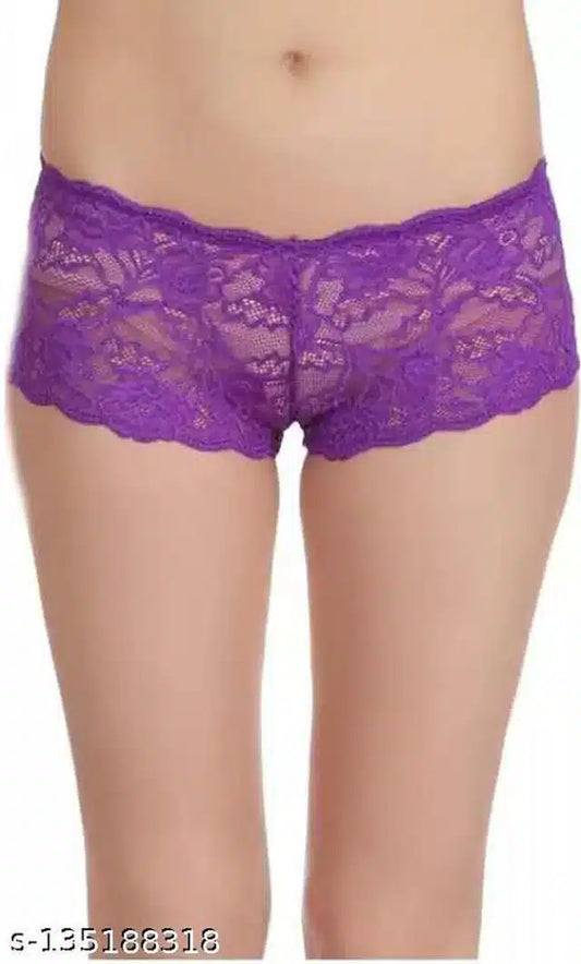 Net Briefs for Women (Purple, 6XL)