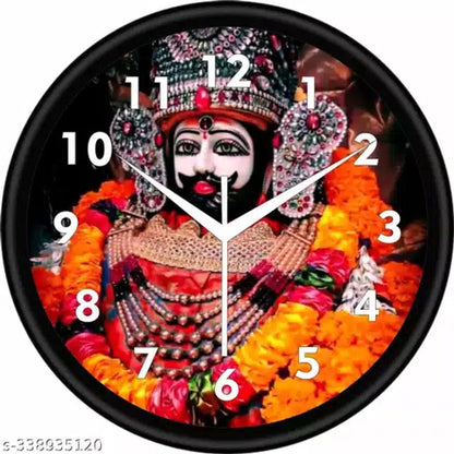 Designer Printed Plastic Wall Clock (Multicolor)