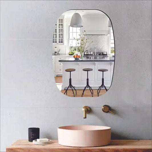 Acrylic Wall Mirror Stickers (Silver, 20x30 cm)