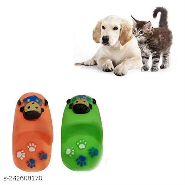 Squeaky Toy for Pet (Multicolor, S) (Pack of 2)