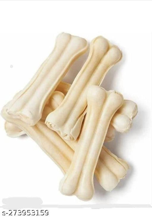 Rawhide Bone Treat for Dog (White, 6 inches) (500 g)