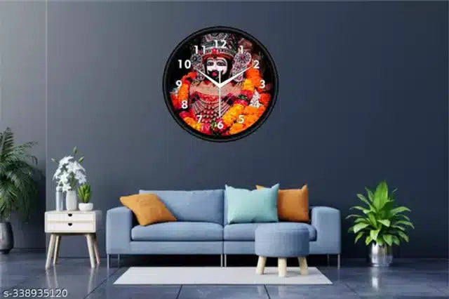 Designer Printed Plastic Wall Clock (Multicolor)
