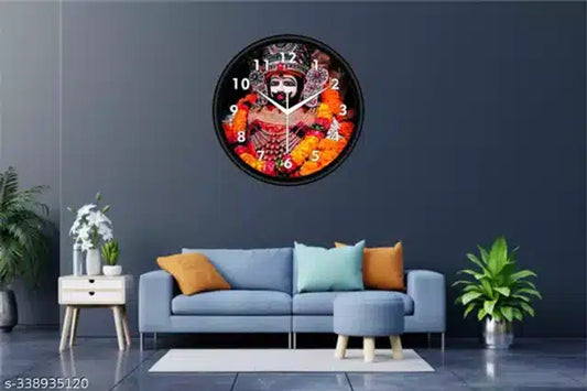 Designer Printed Plastic Wall Clock (Multicolor)