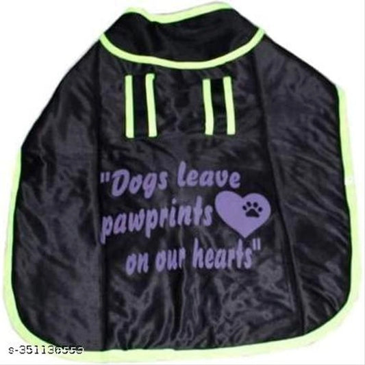 Fabric Premium Winter Coat for Dog (Black, 22 inches)