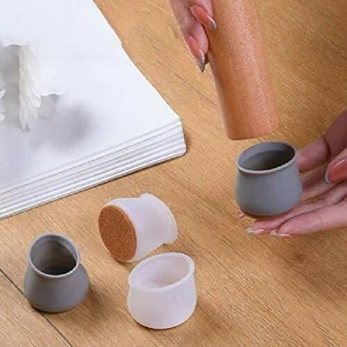 Rubber Chair Leg Caps Furniture Protector Assorted Colors (Pack of 4)